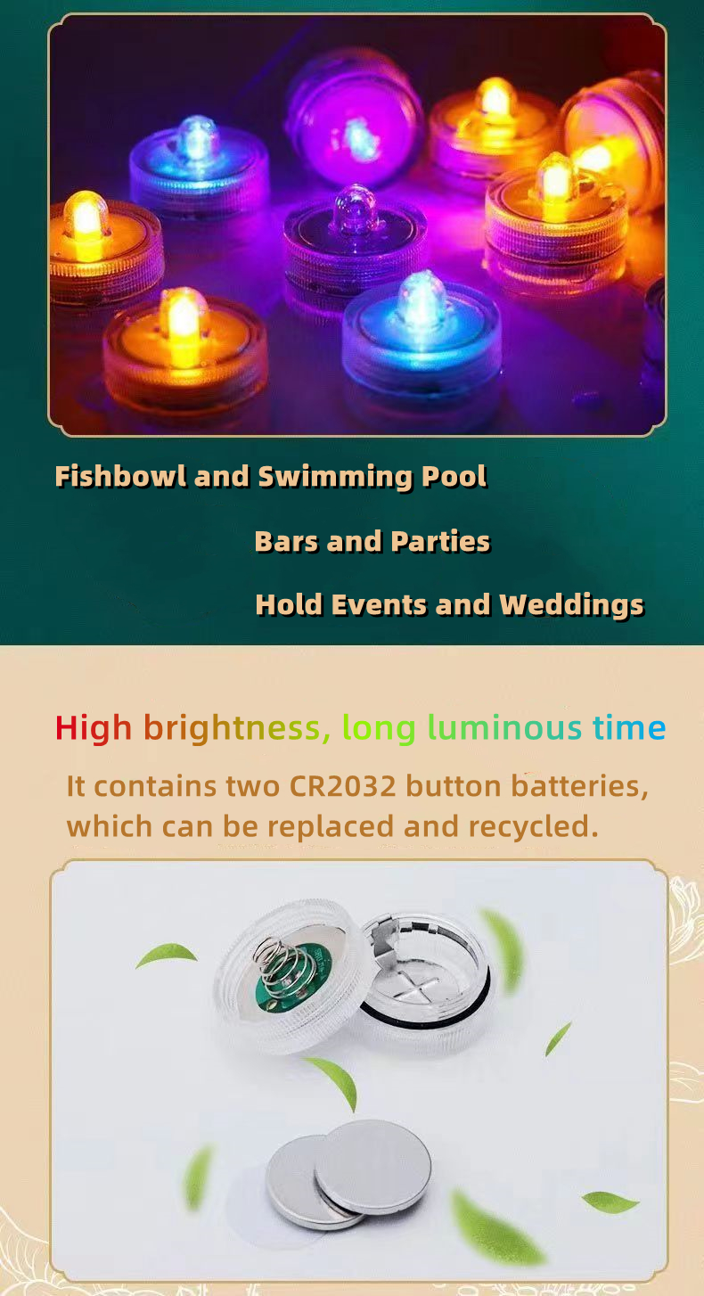 Led Lights Waterproof Tea Lights Submersible Pool Lights Temu