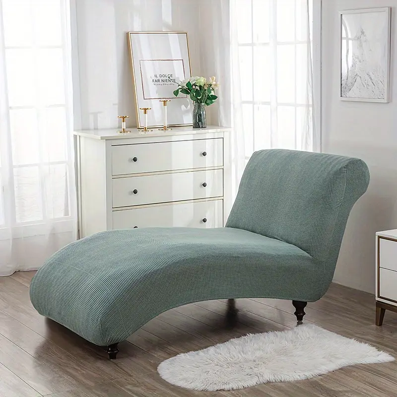 1pc armless chaise slipcover stretch chaise lounge cover indoor furniture protector lounge chair sofa slipcover stretch chaise lounge slipcover for bedroom living room office details 8