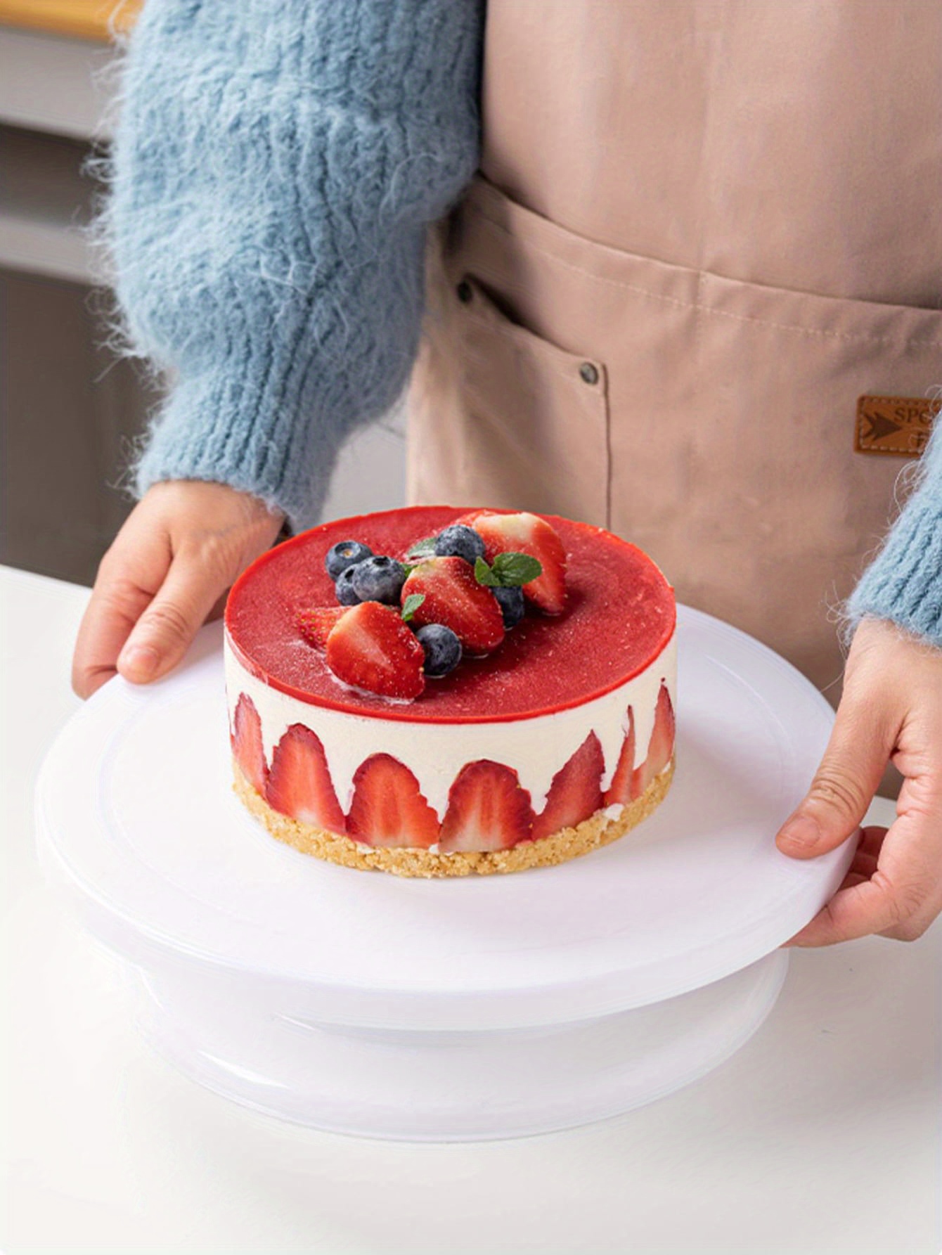 Plato giratorio para decoración de pasteles de Thsinde con 3 bases de  cartón, 2 espátulas para glaseado con unilaterales y anguladas