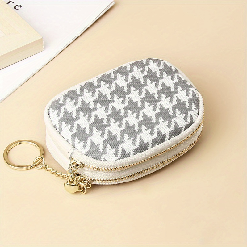 Mini Vintage Zipper Coin Purse, Portable Clutch Bag, Versatile Keychain Bag  With Keyring - Temu Japan