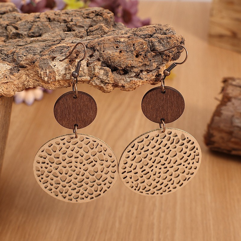 Dropship Women's Jewelry Accessories Wood Earrings Ethnic Hollow Carving  Boho Brown Wooden Drop Earring Birthday Party Gifts to Sell Online at a  Lower Price