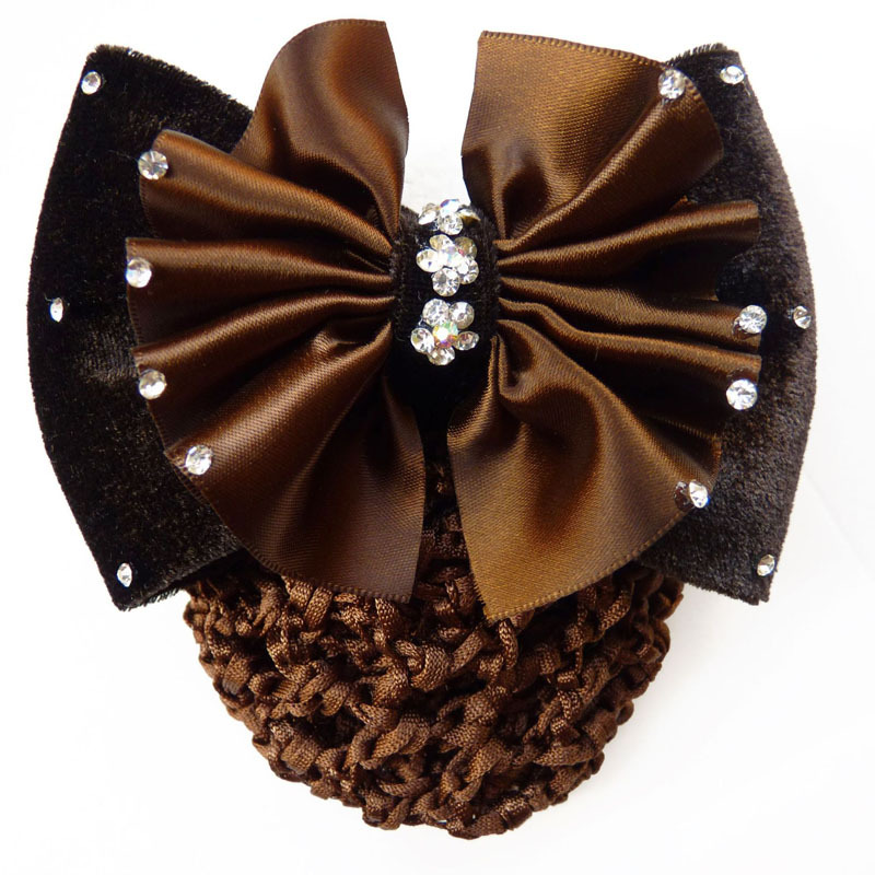 French Clip & Rhinestone Bow Vintage Barrette