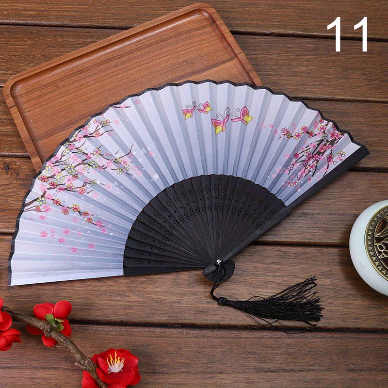 Hand Held Flower Fan Summer Vintage Party Gifts Folding Fan - Temu