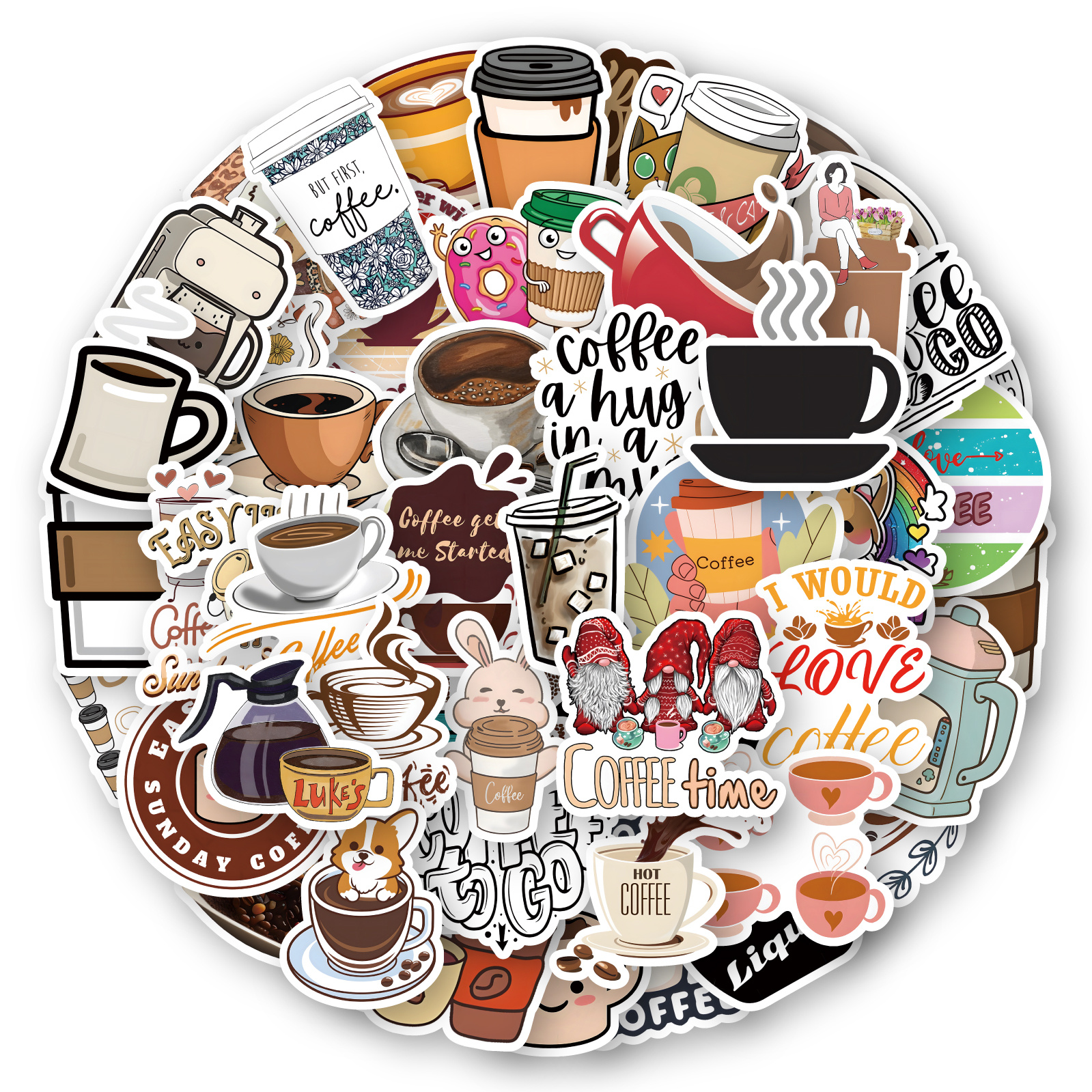 powered by iced coffee sticker, gifts for coffee lovers, coffee gifts, –  The Vinyl Rose