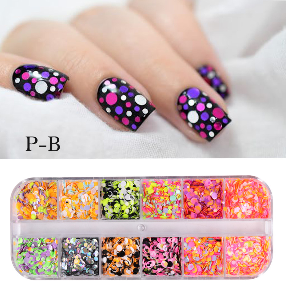 JMEOWIO 12 Rejillas Vistoso Glitter para Uñas Brillantes Purpurina para  Uñas Nail Art Decoración : : Belleza