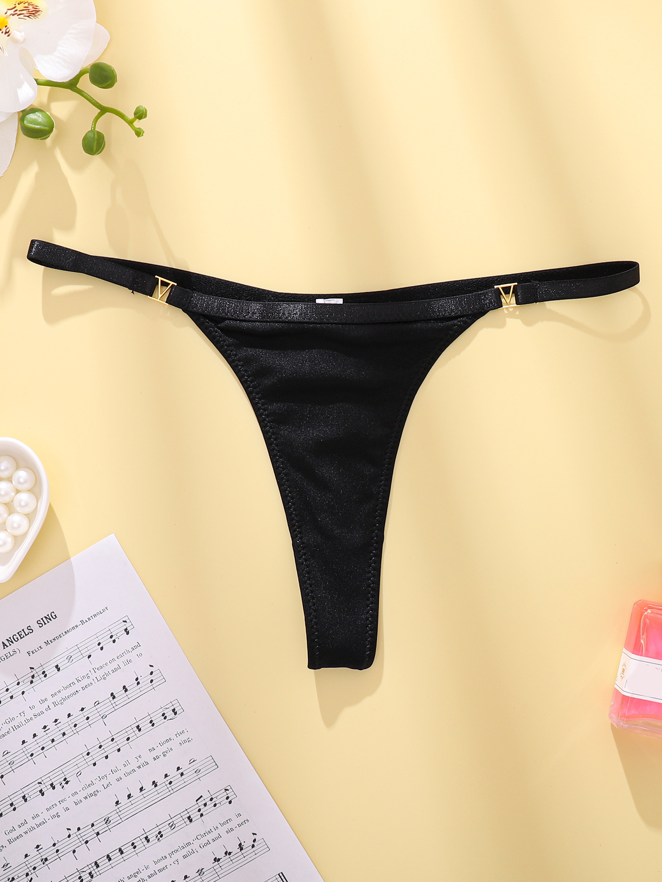 Fashion Sexy Thin Strap Candy Color Thong Panties Solid - Temu Germany