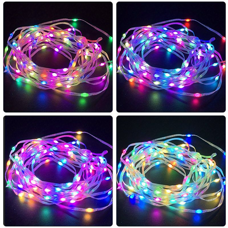 1pc String Lights With Camping Lights With 100 Color Changing Leds With  Remote Control Speed Dim Mode Usb Chasing Waterproof Fairy Lights With 12  Single Colors For Bedroom Party Wedding Camping Christmas