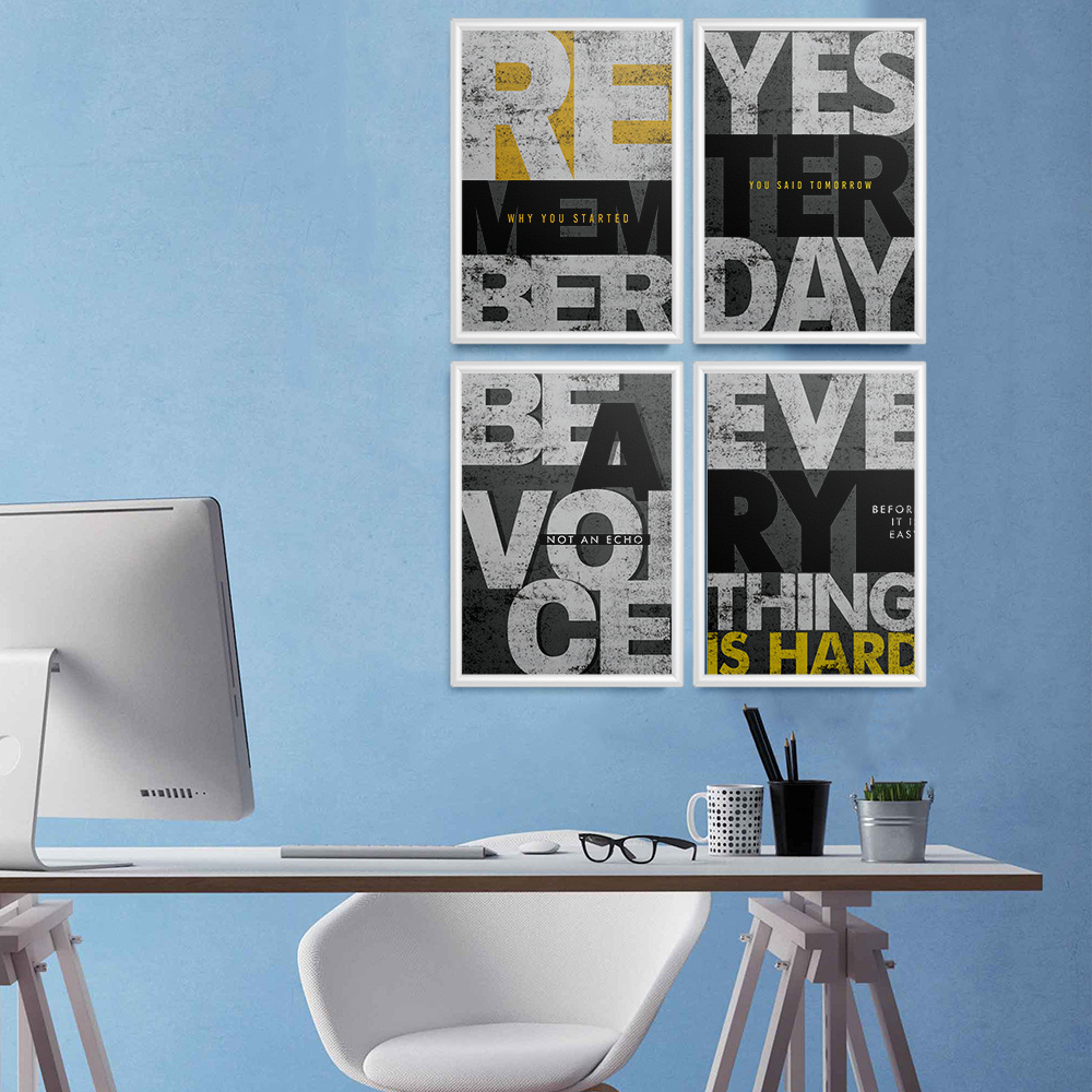 Yes You Can Typography Canvas Wall Art by Show Me Mars