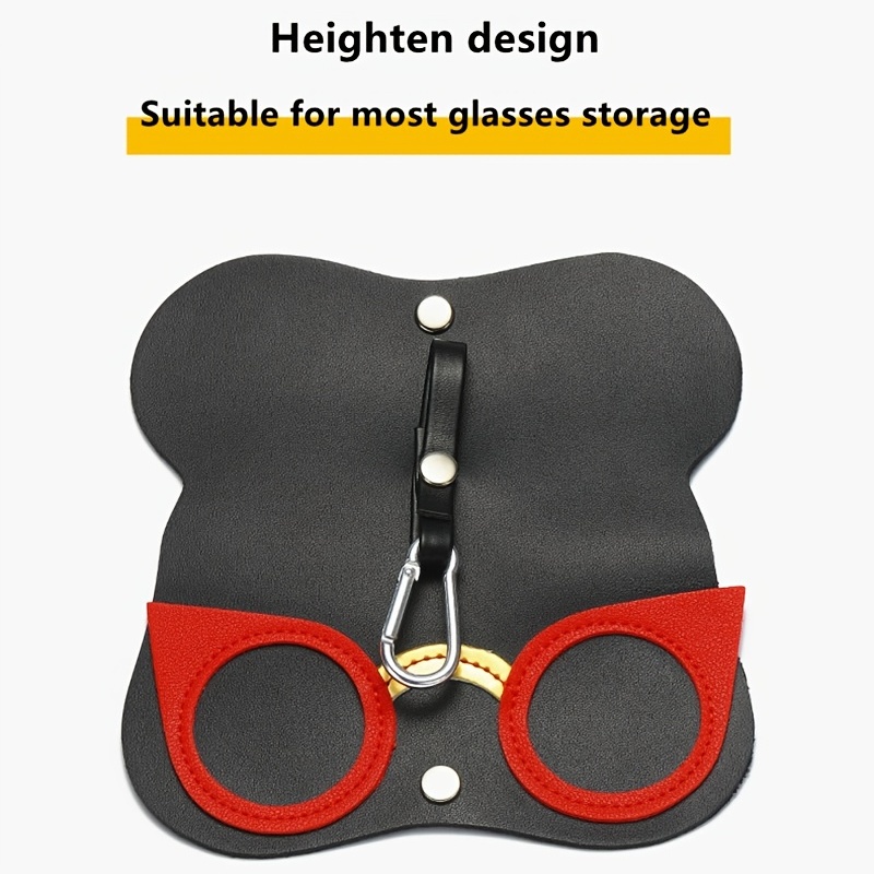 cartoon owl rabbit demon design glasses bag cute pu leather sunglasses pouch portable eyewear container with lobster clasp details 6