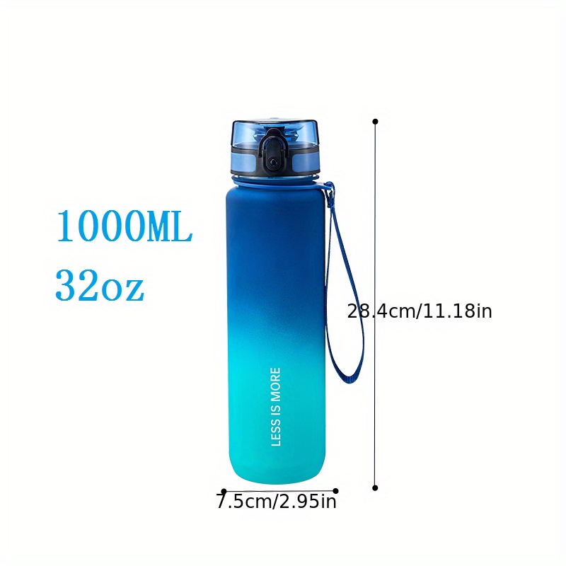 Modern Flip Straw Glass Water Bottle - (18 oz.) More Colors