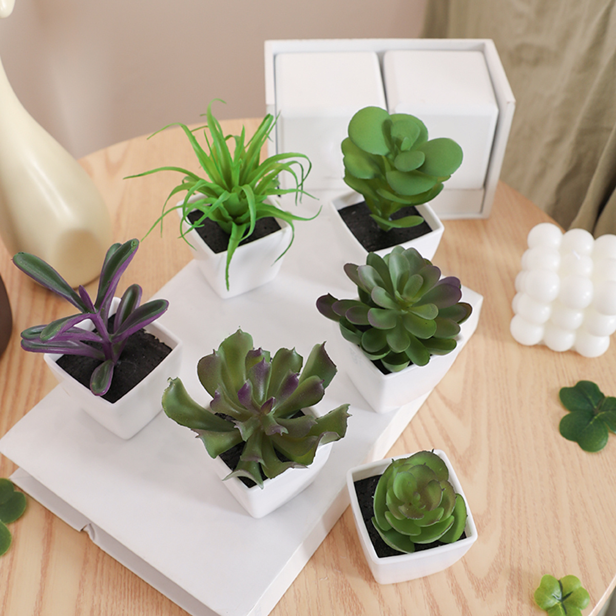 Fake Plant, Potted Plant, Fake Plants Mini Artificial Greenery Potted Plants Succulent For Home