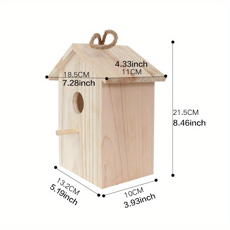 Beautiful Wooden Bird Feeder Villa - Perfect For Outdoor Decoration And ...