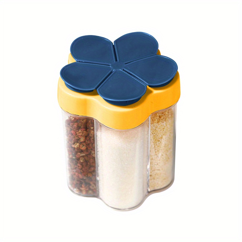 Seasoning Jar Spice Bottle 5 In 1 Multifunctional Flap PP Container Sealed  Moisture-proof Lid Kitchen Spice Tank Rack Gadget