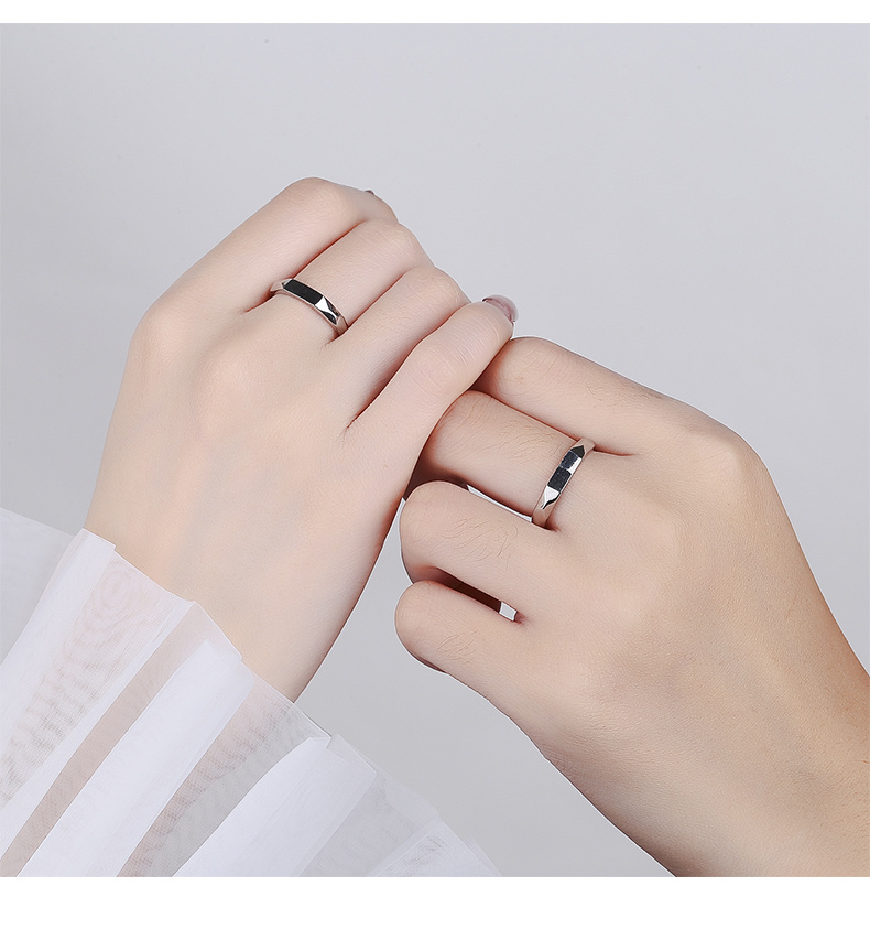 valentines day gift idea   925 sterling silver couple projection rings with white golden plating   optical illusion rings for couples tiktok trendy love projection jewelry for valentines day details 8