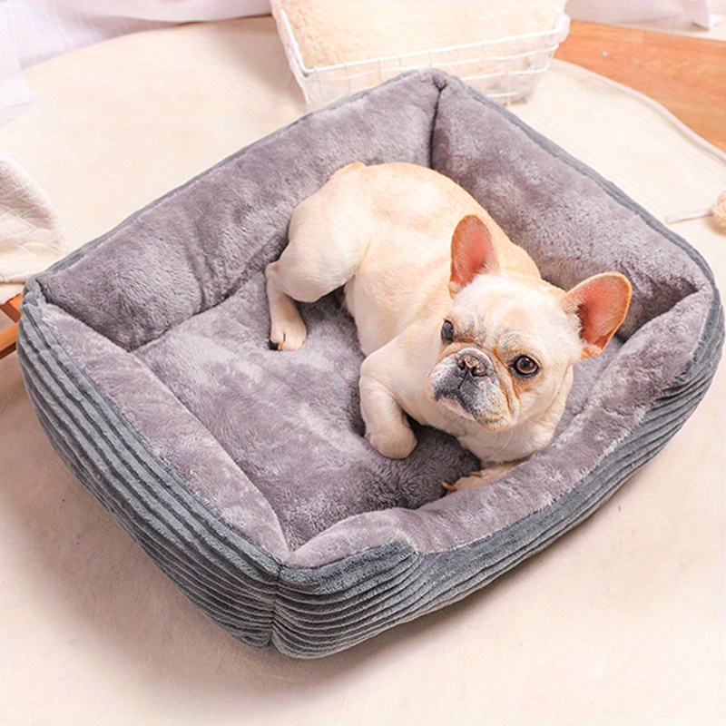 Bed, Pet Supplies, Corduroy Bed, Corduroy Gray Dog Bed