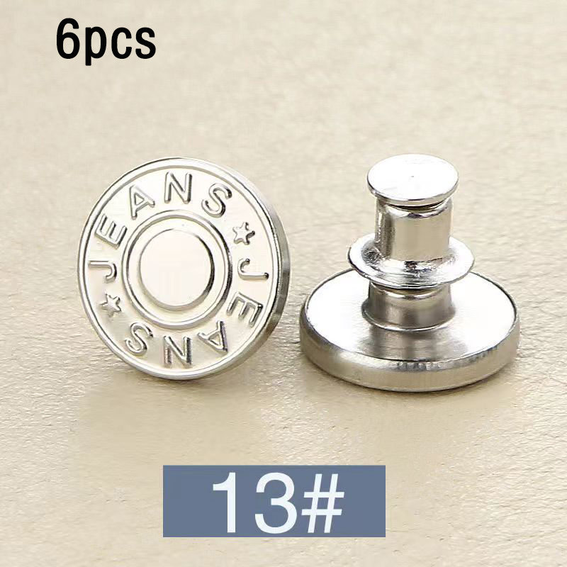 Botones de Metal desmontables para pantalones vaqueros, 10 piezas, cierre a  presión sin clavos, hebilla retráctil, alfiler de aleación, ajuste  perfecto, reducción de Wais - AliExpress