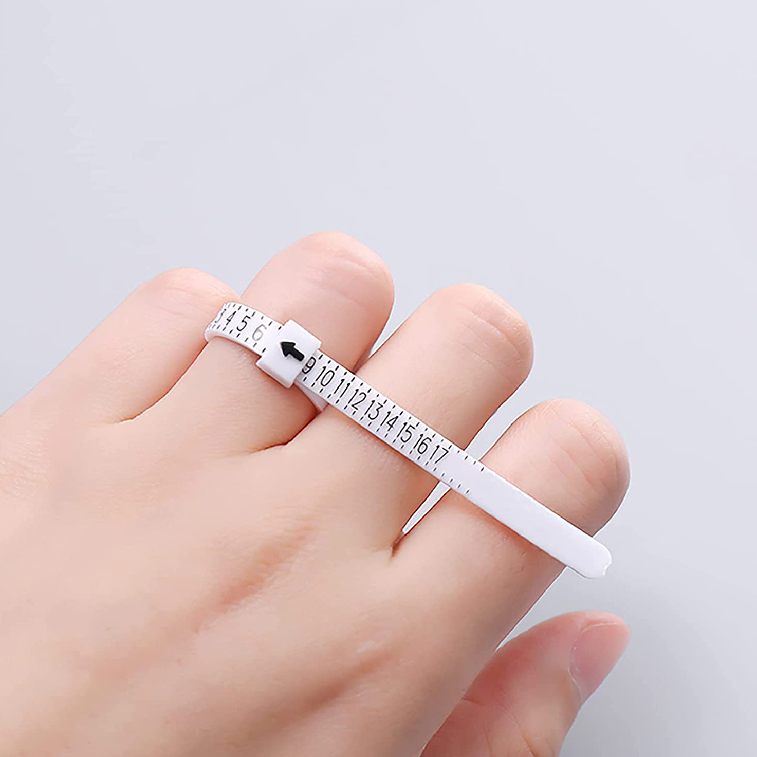 reusable plastic ring sizer - multisizer, measuring tool, finger