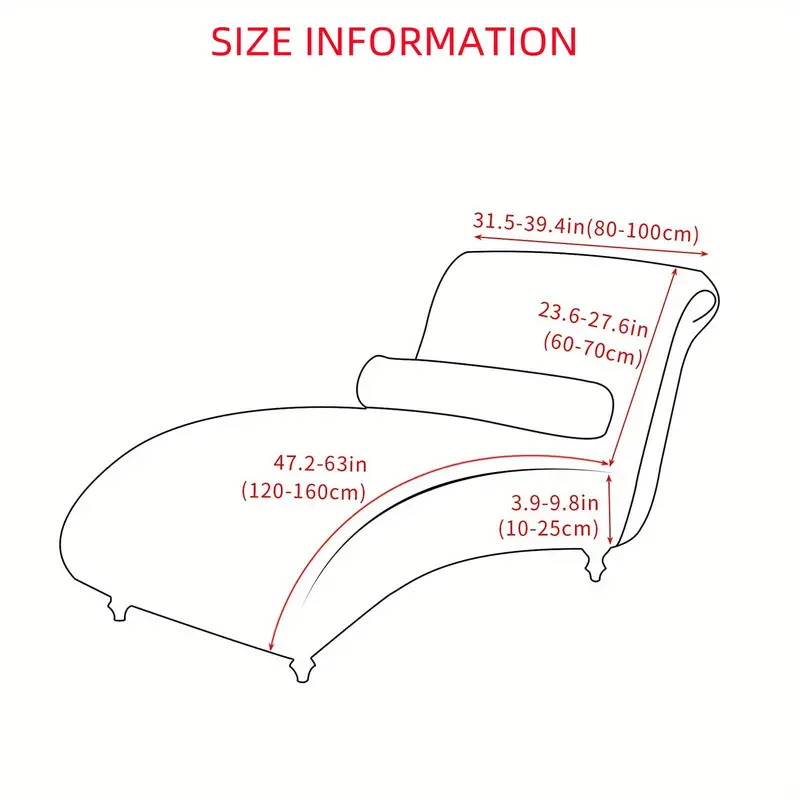 1pc armless chaise slipcover stretch chaise lounge cover indoor furniture protector lounge chair sofa slipcover stretch chaise lounge slipcover for bedroom living room office details 11