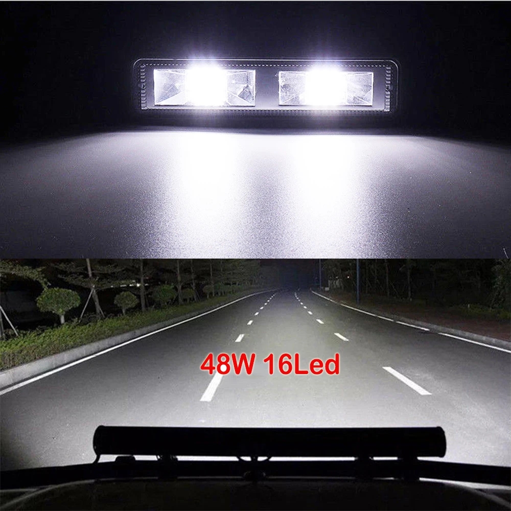 Led Headlight 1224v Work Light Bar For All Vehicles Offroad Working