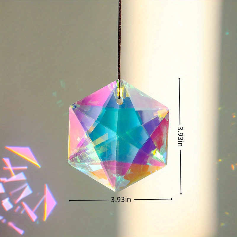 HDCRYSTALGIFTS Crystal Ball Prism Rainbow Maker Chakra Suncatcher Hanging  Beads Window Sun Catcher for Gift,Set of 3