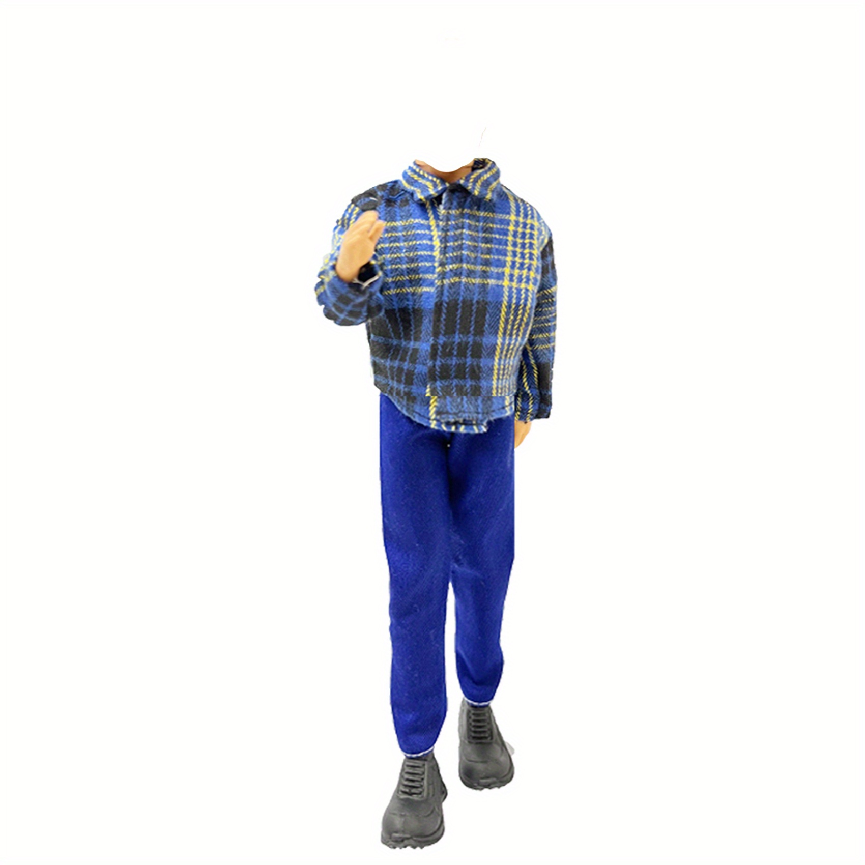 Fashion 1/6 Ken Doll Denim Jumpsuit + T-Shirt Casual Wear 11.5 Men Doll  Clothes
