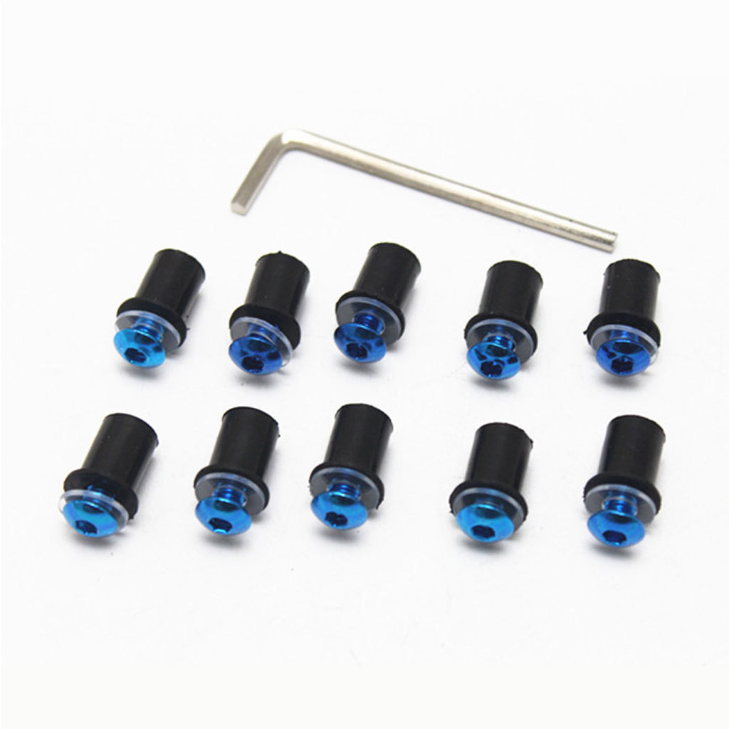 TEMU 10pcs Universal Accessories M5 Motorcycle Windscreen Bolts Windshield Screws Kit For For Kawasaki Touring Dirt Bike Cruiser Chopper