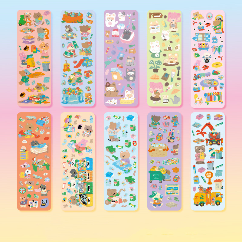 Kids Doodle Stickers Cute Cartoon Animals DIY Decorative Notebook Stationery  Stickers Hand Accounts - China Adhesive Sticker and Printing Label price