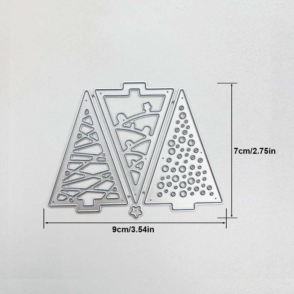Christmas Tree Decorations Metal Cutting Dies Stencils For Diy Scrapbooking Decorative Embossing Diy Paper Cards, Diy Materials