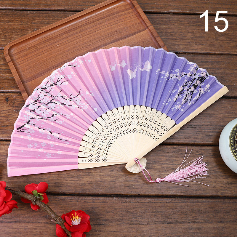 Vintage Flower Fan Summer Folding Fan