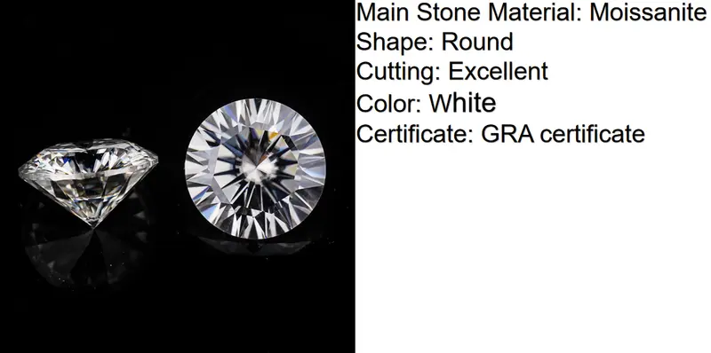 сертифицированный гравированный 3ct круглый 3ct свободный камень для изготовления свободных украшений для подарков детали 1