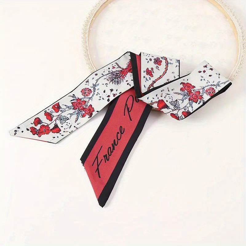 Cherry Pattern Headscarf Silky Scarf Retro Hair Accessories Headband