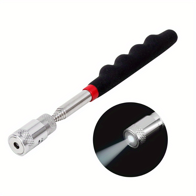 2 pc. TELESCOPIC LED LIGHTED LIGHT UP FLEXIBLE MAGNETIC SMALL PARTS PICK UP  TOOL STICK, Jikkolumlukka 