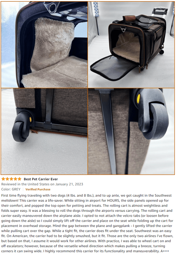 airline approved expandable pet carrier with wheels two side expansion design for dog soft carrier details 10