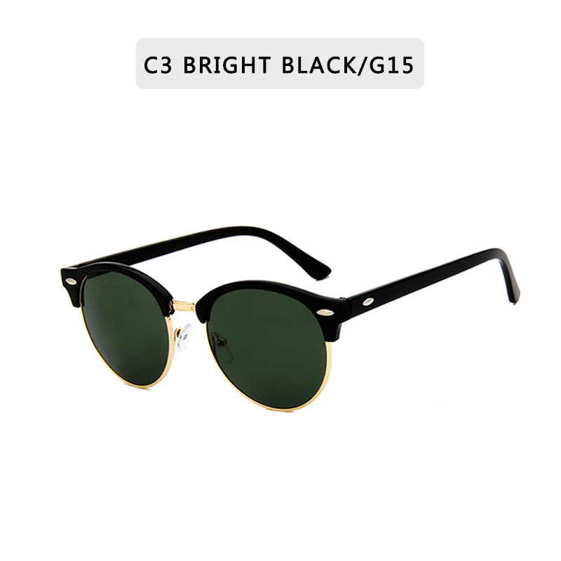 Half best sale round sunglasses