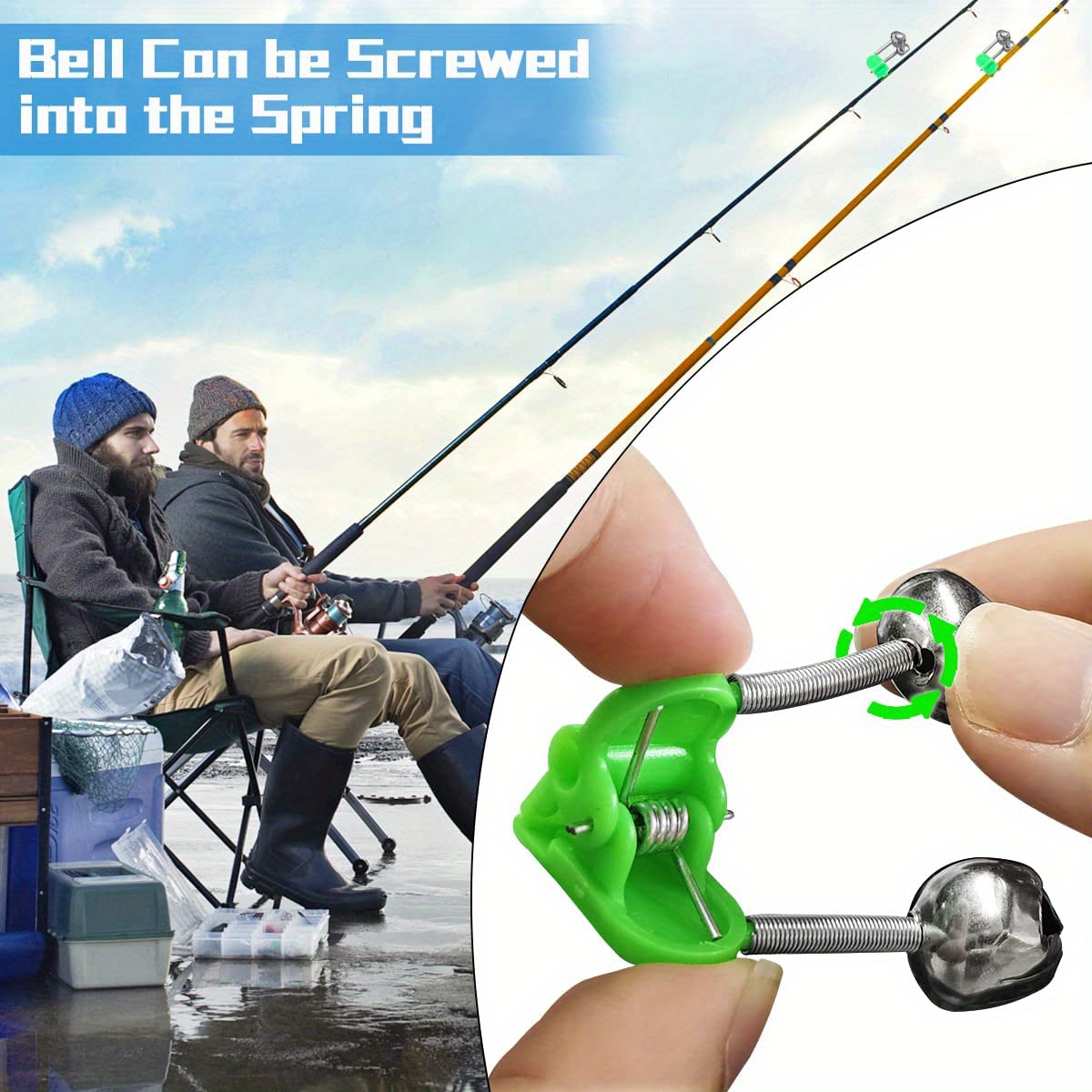 Plastic Fishing Bells Clips Fishing Rod Alarm Dual Alert - Temu