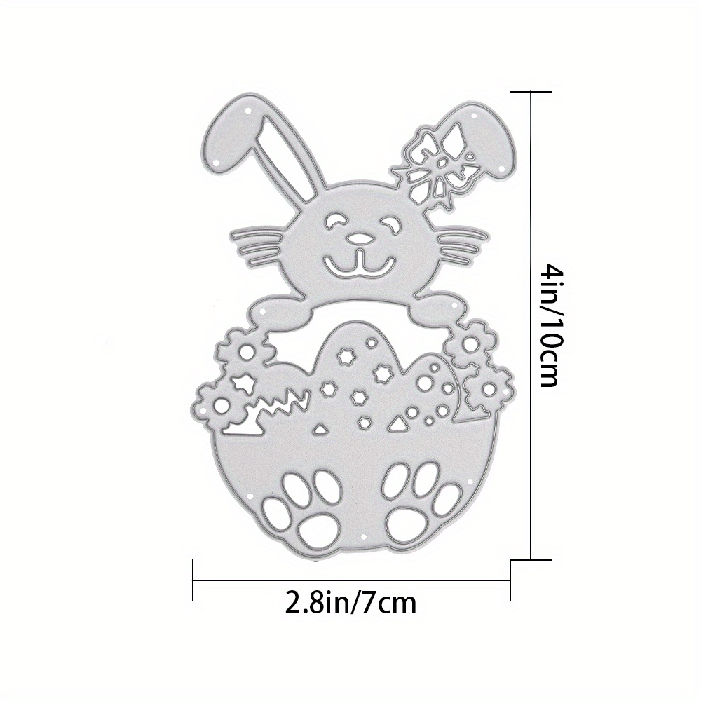 Image of Easter Bunny Metal Cutting Dies For Diy Scrapbooking And Card Making - Adorable Rabbit Shapes With Colorful Details, Perfect For Festive Paper Crafts
