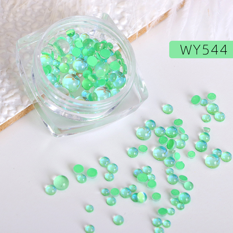 Sparkly Nail Rhinestones Set 3d Aurora Candy - Temu