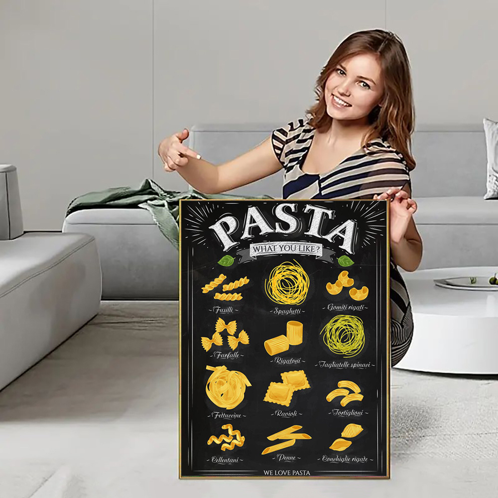 1pc Canvas Poster Guides Pasta Juice Wine Beer Shots Wall - Temu
