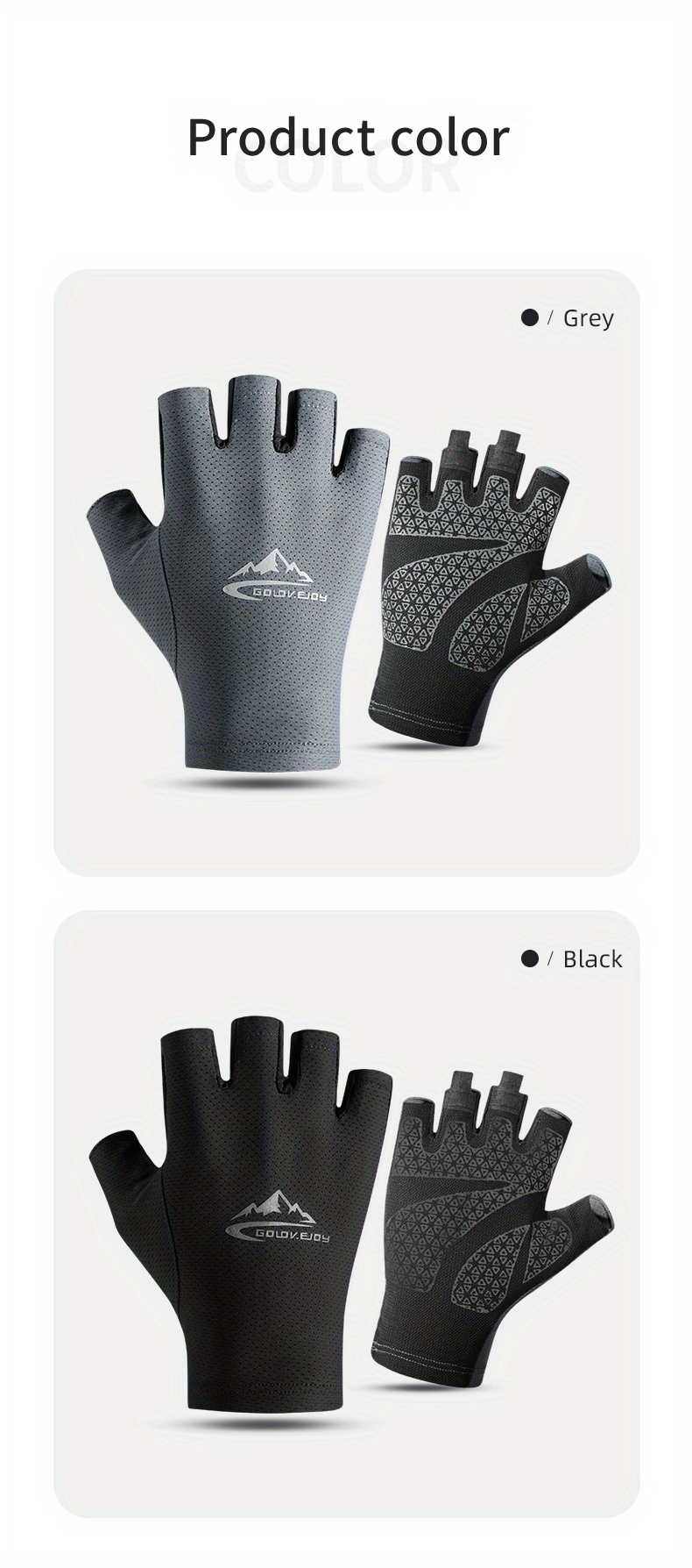 Breathable Half Finger Sun Protection Gloves Men Ideal - Temu