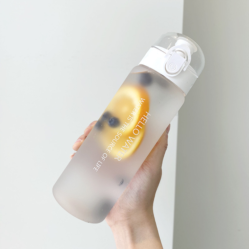 1pc Glass Water Bottle, Modern Transparent Sport Water Bottle For