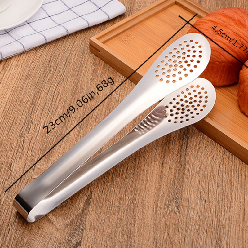 Stainless Steel Bbq Tongs, Kitchen Steak Flipping Tongs, Exquisite Stainless Steel Food Tongs, Bbq Grill Tongs, 1pc