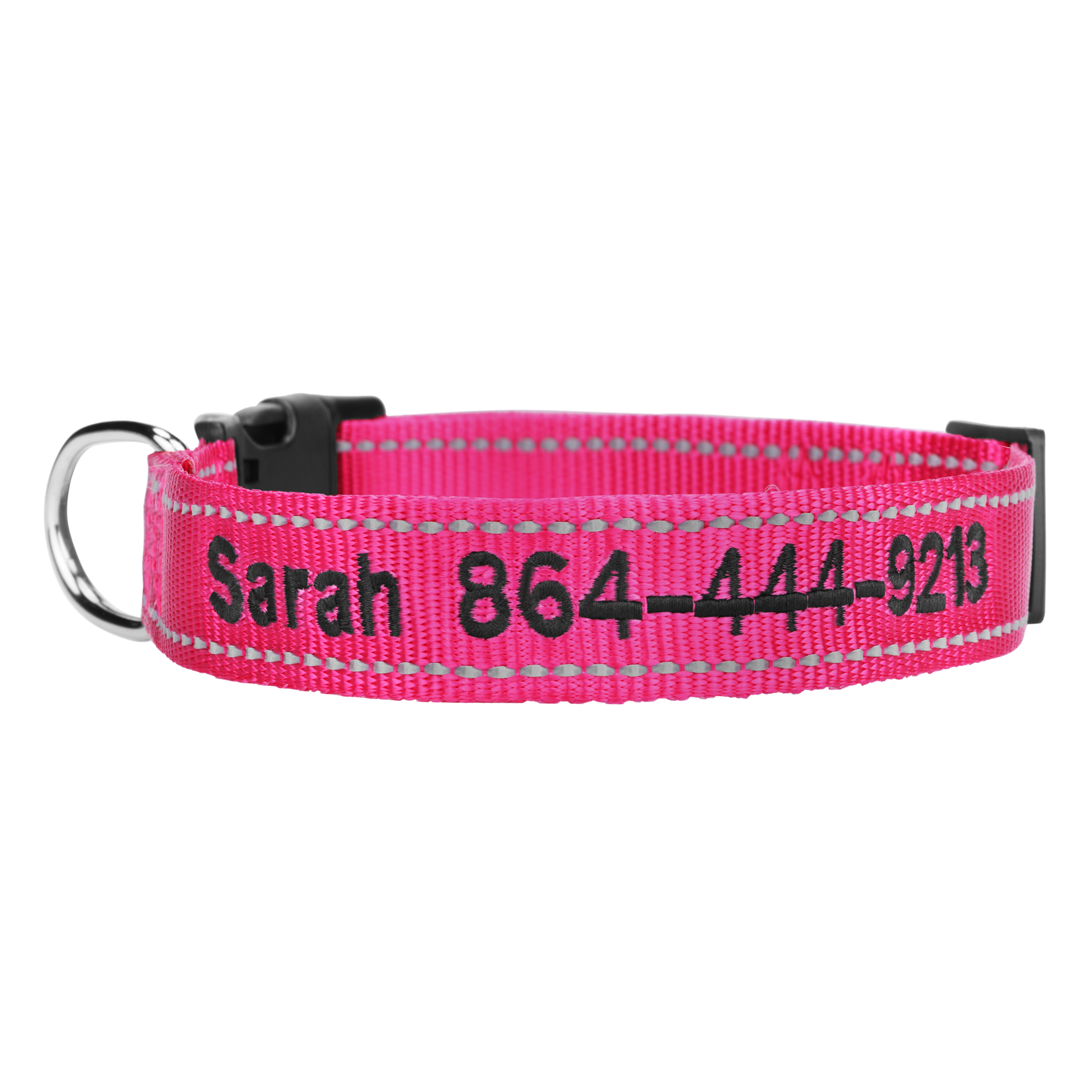 TEMU Gepersonaliseerde Hondenhalsband met Op Maat Geborduurde Naam en Telefoonnummer van het Huisdier, Verkrijgbaar in 4 Verstelbare Maten