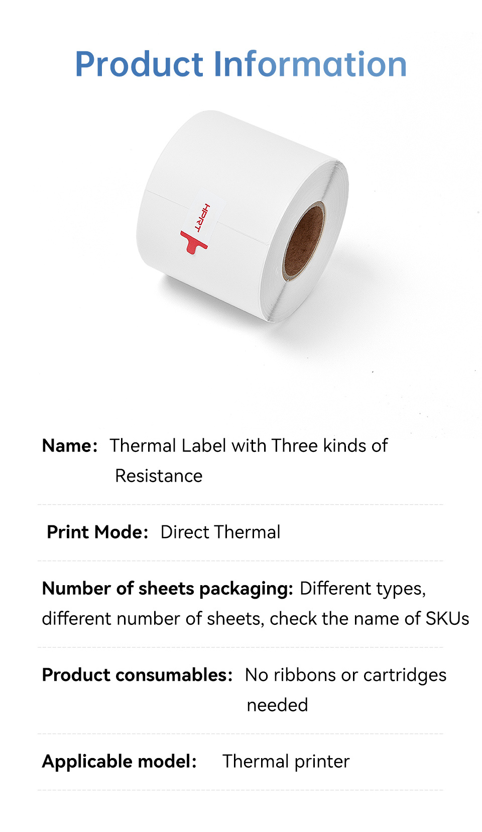 multifunctional self adhesive label paper shipping label mailing label supermarket label commercial grade label printing paper white compatible with thermal label printer waterproof oil proof details 1