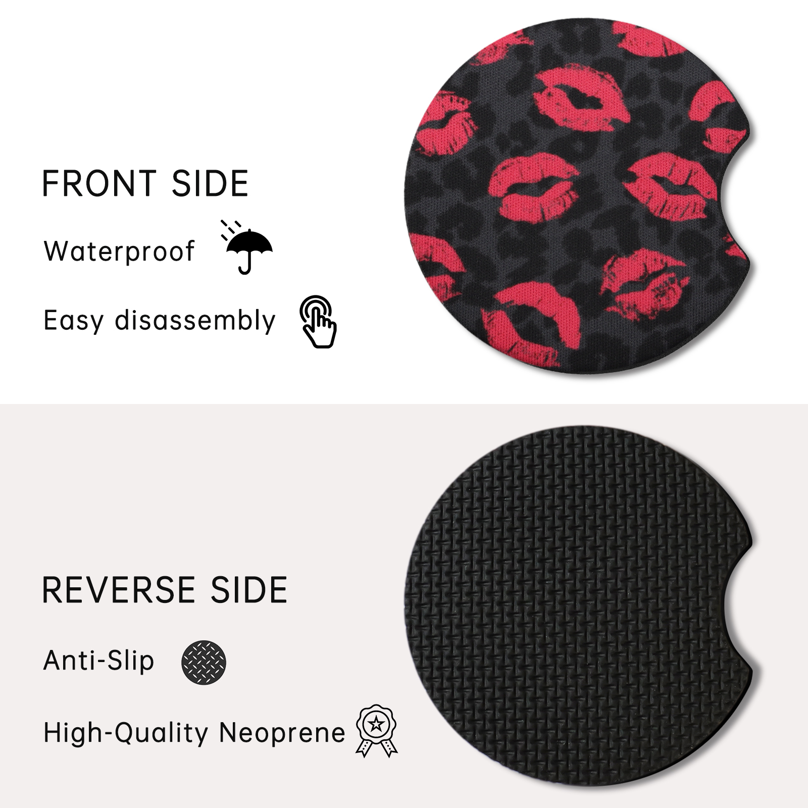 Cute Car Coasters - Universal Anti Slip Insert Cup Holder Mats For Women &  Men - Finger Notch Car Accessories - Temu Portugal