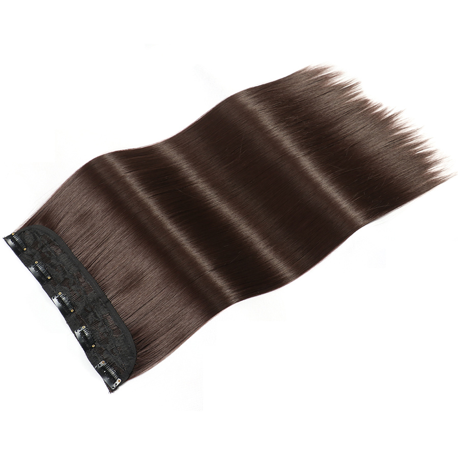 1 pc natural looking synthetic clip in hair extensions for women long straight hair pieces for daily   clips hair accessories halloween christmas details 4