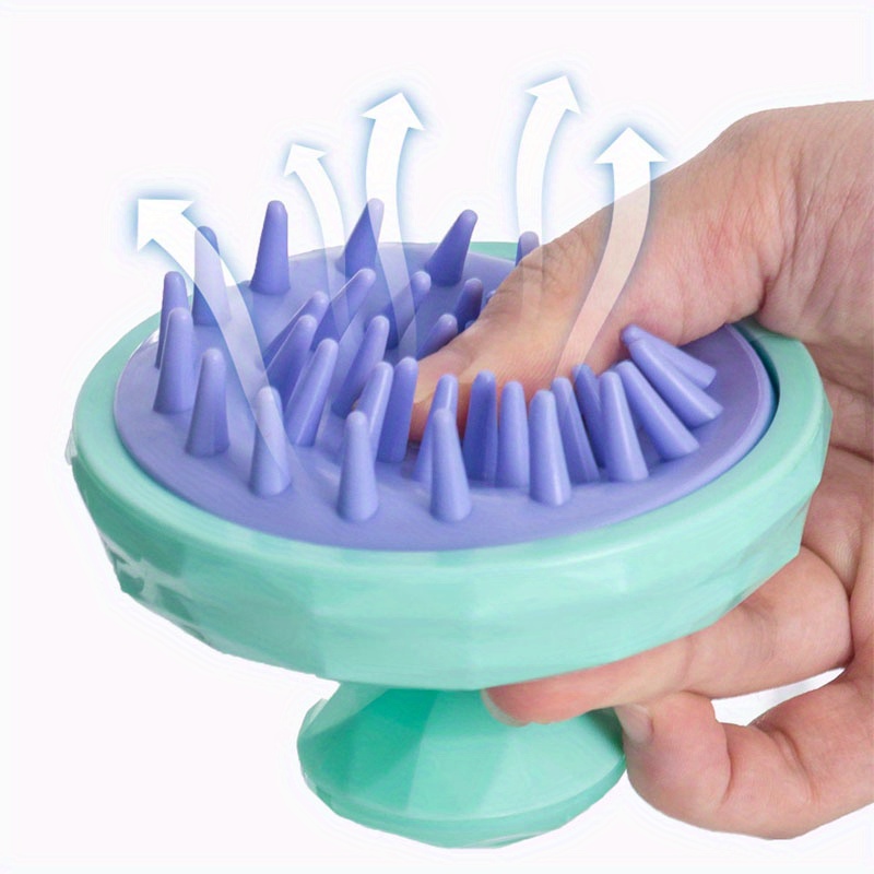 Soft Silicone Scalp Massager Brush Exfoliate Remove Dandruff For Healthy Hair Care Wet Dry