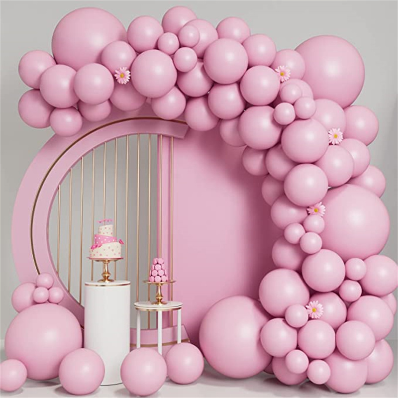 143Pcs Pastel Pink Macaron Color Balloon Garland Matte Rainbow