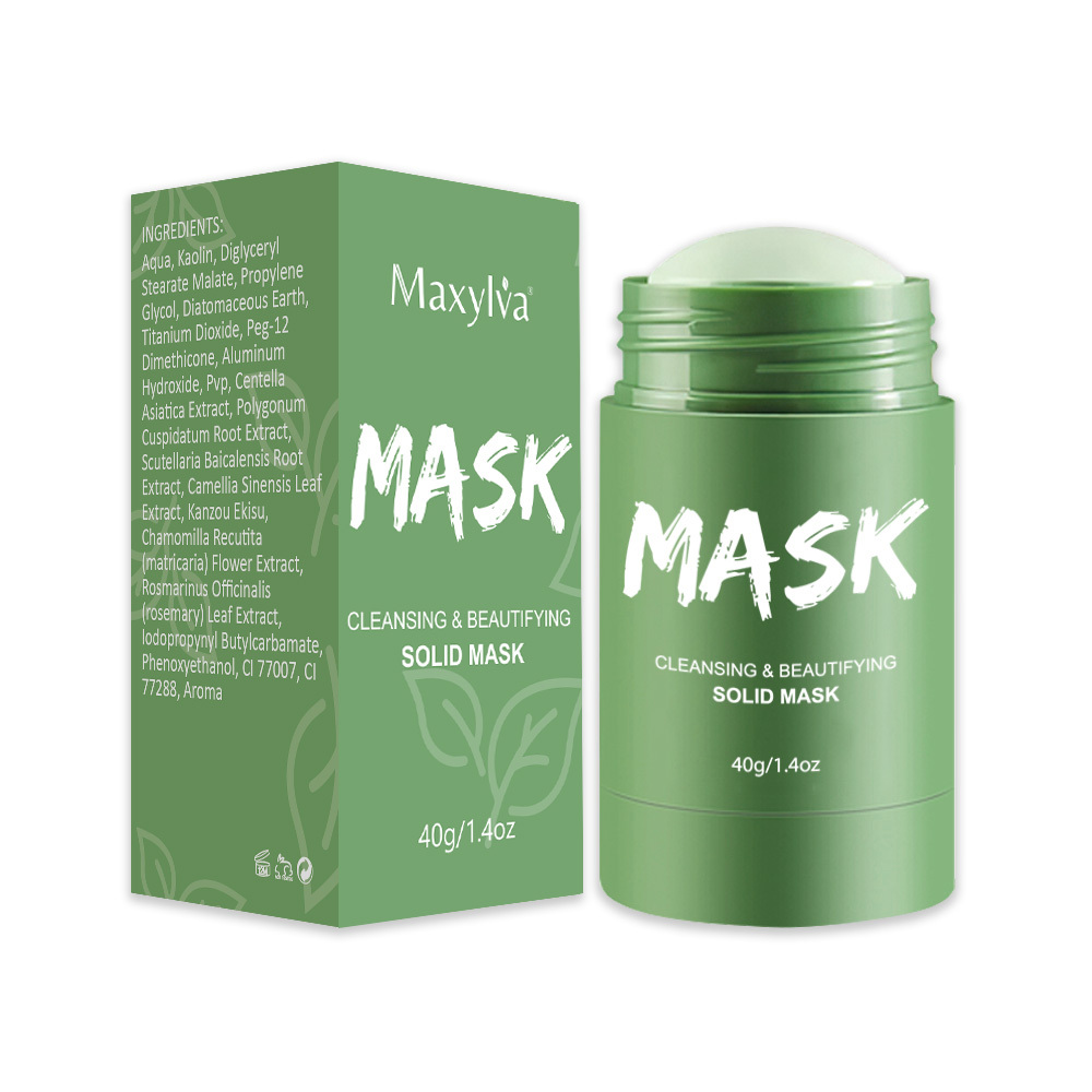 Green Tea Face Mask, Green Tea Cleansing Mask for Face, Exfoliating Mask,  Removes Blackheads And Deep Cleansing Oil Control And Anti-Acne Solid And