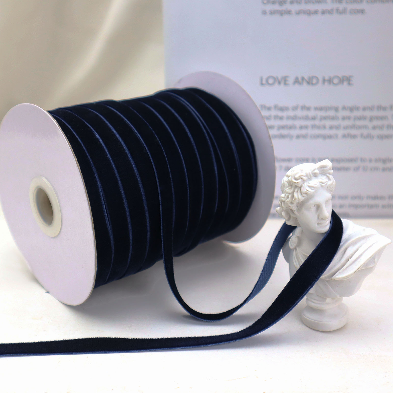 Lyrow 6 Rolls Velvet Ribbon 3/8 Inch Wide Total 150 Yards Single Face Thin  Velvet Ribbon for Wrapping Gift, Sewing, Crafts, Choker