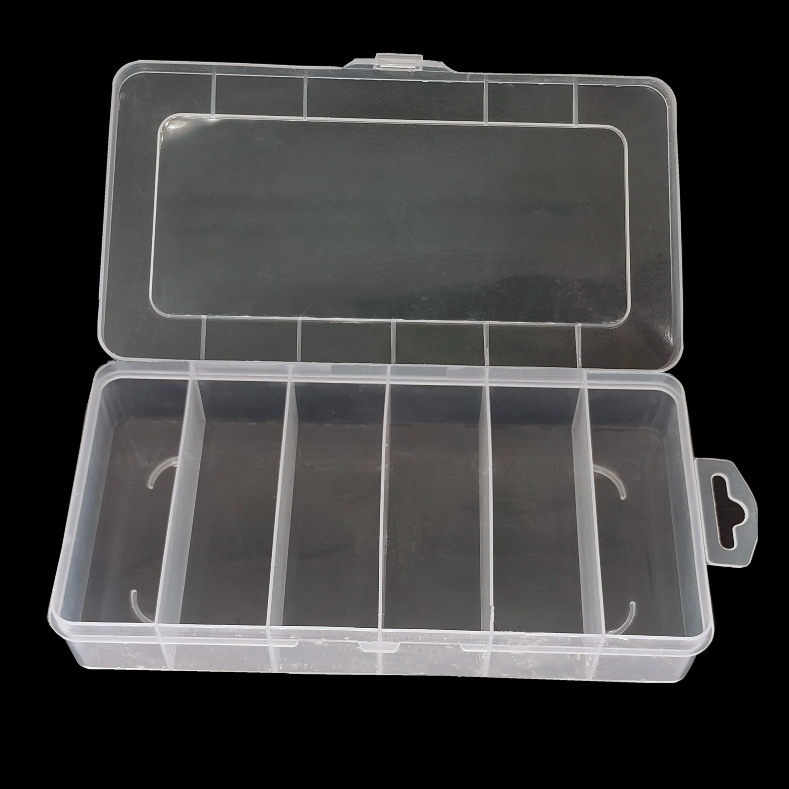 6 Grids Rectangular Storage Plastic Transparent Box For Toy Jewelry  Finishing Storage Box